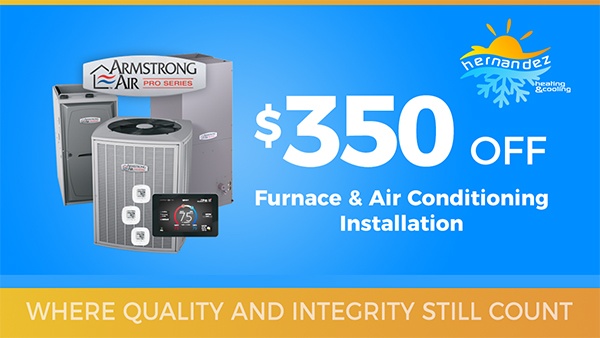 $350 off Furnace & Air Conditioning Installation Coupon